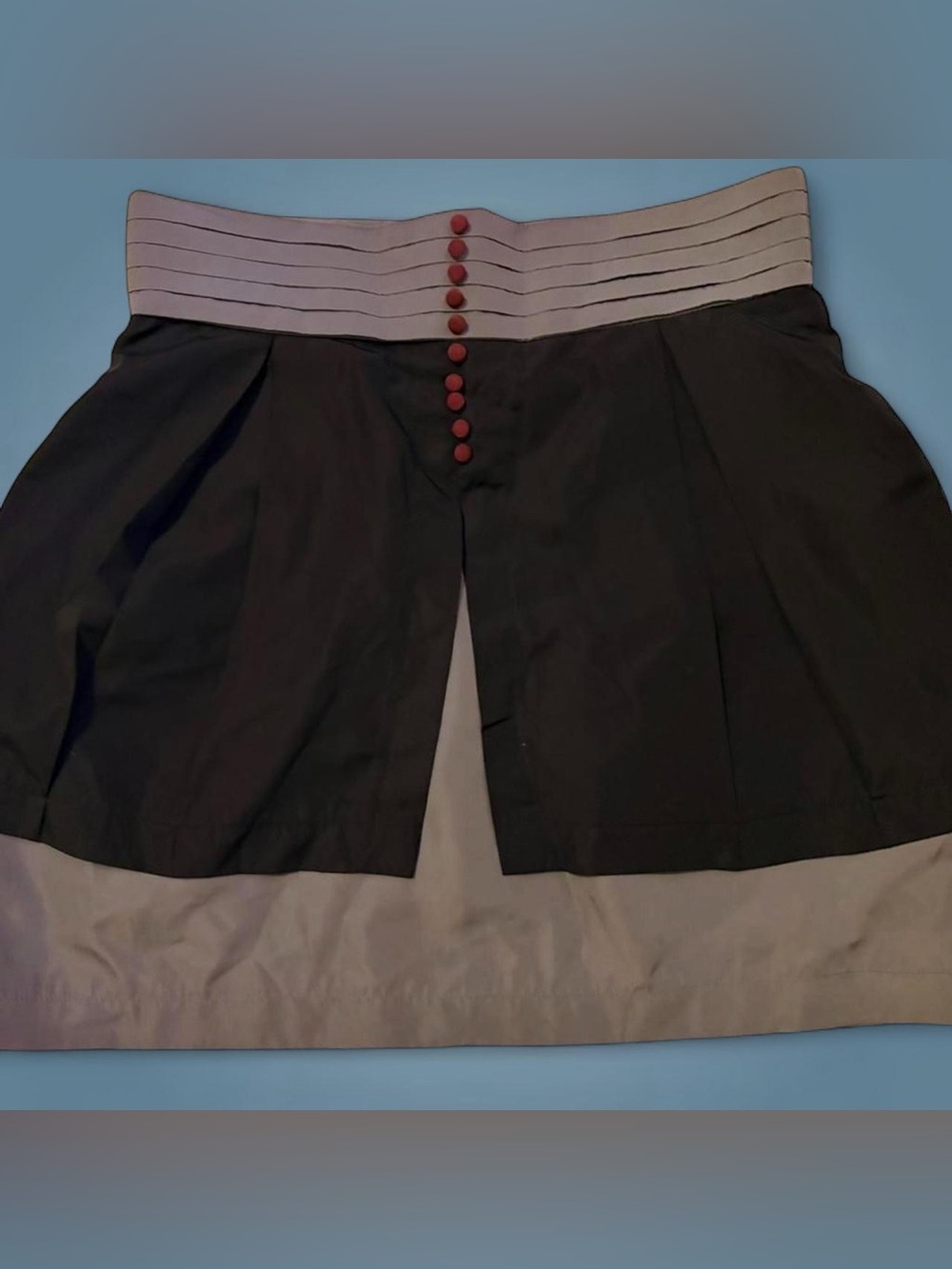 Twelve by Twelve Black and Grey Origami Pleated Skirt
